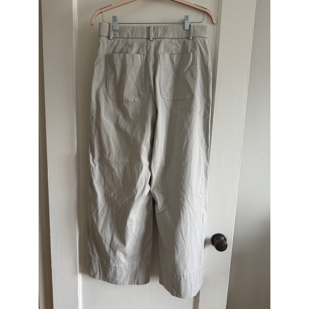 SPANX Stretch Twill Wide Leg Crop Pants in Soft Khaki - Size Large - Picture 3 of 9